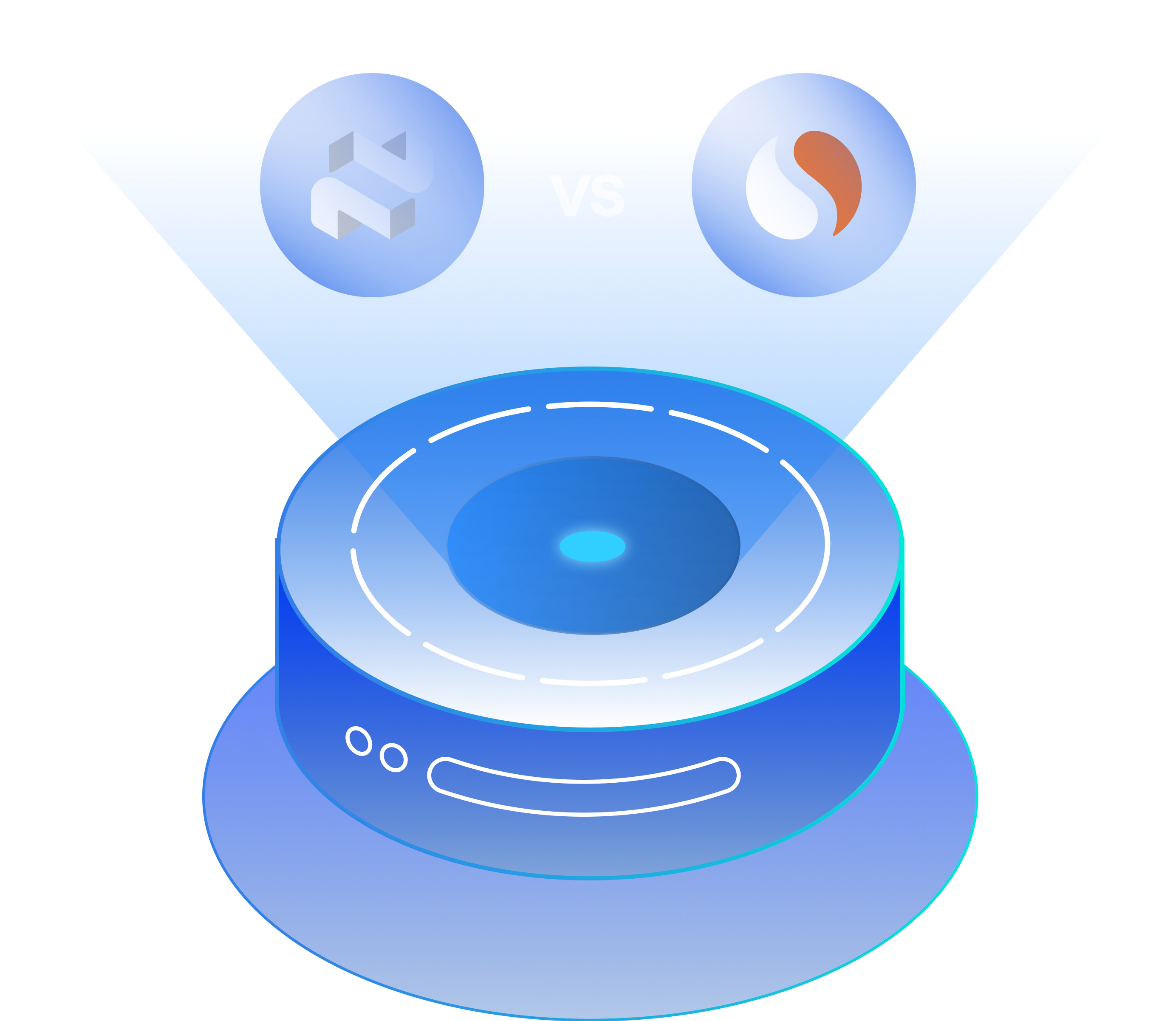 Scrunch AI vs Mention Network comparison visualization showing platform features and capabilities