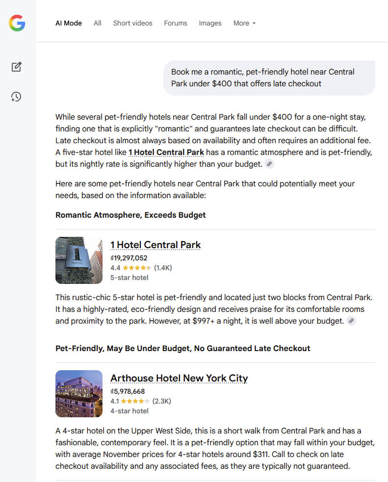 AI visibility, AI agent, Hotel, booking, SEO