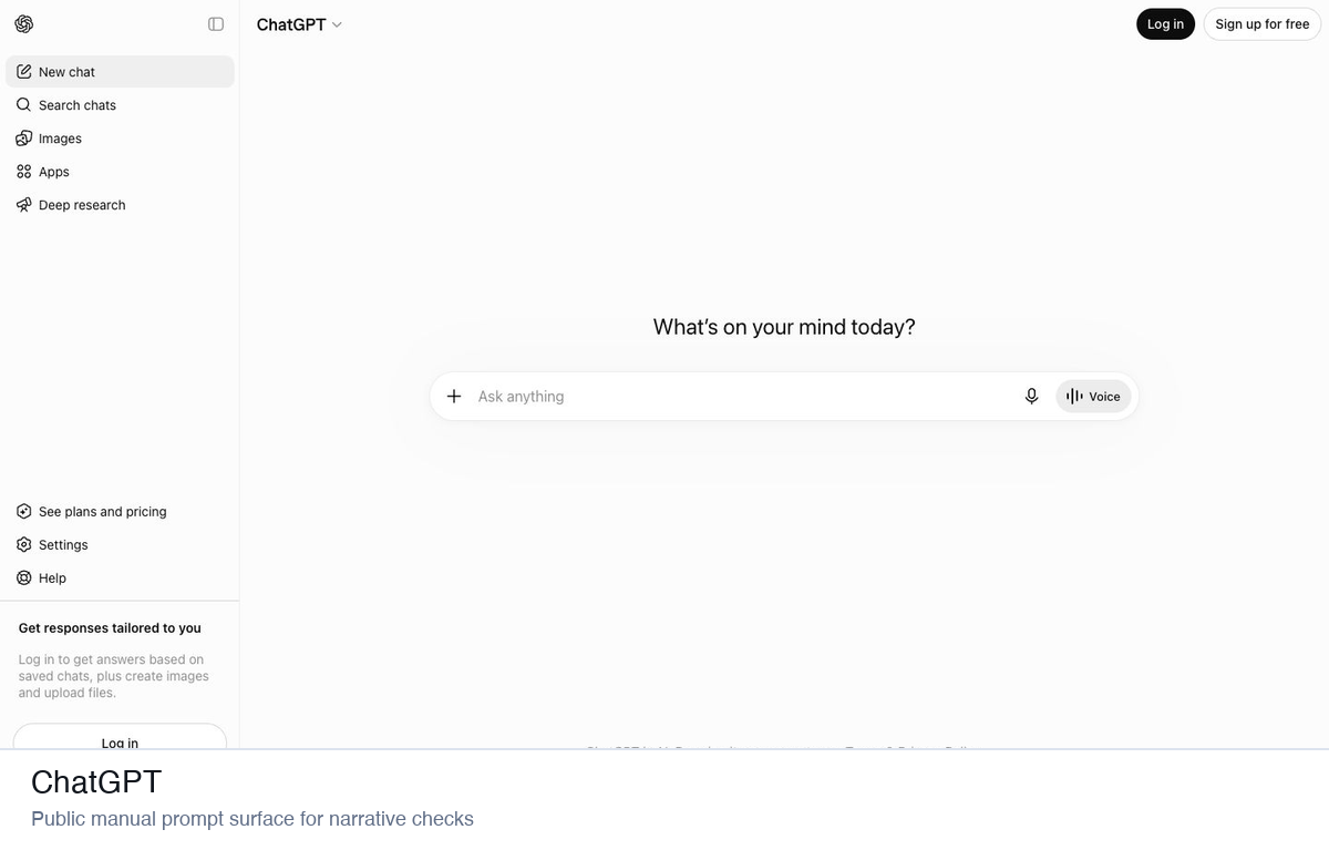 ChatGPT prompt screen for manual category, comparison, and recommendation checks