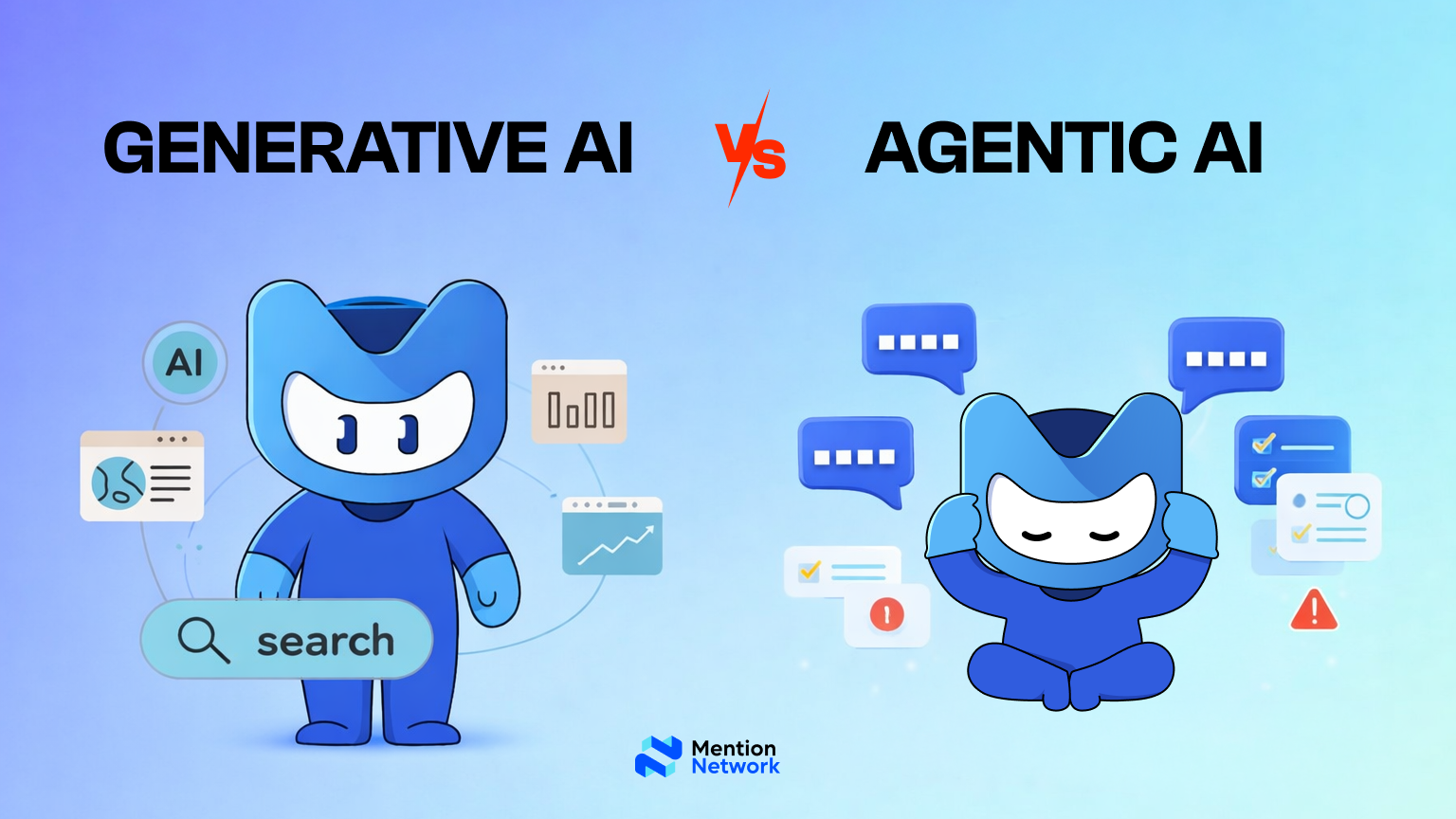 Agentic AI vs Generative AI: Key Differences and What They Change for AI Visibility