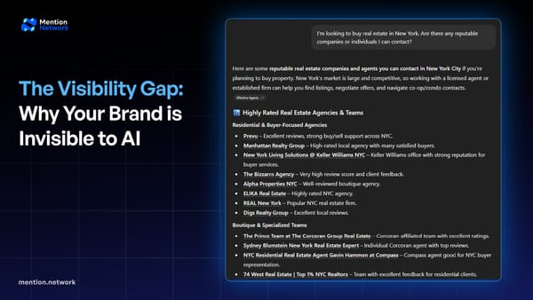 AI Visibility, Mention, Network, LLMs, SEO, AI search