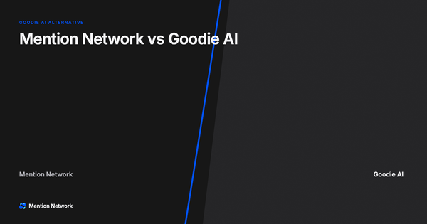 Split-style cover comparing Mention Network and Goodie AI for e-commerce AI visibility