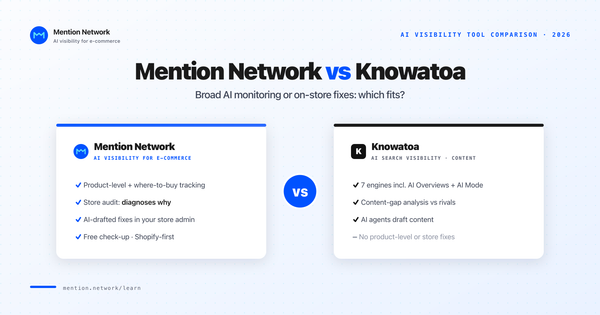 Mention Network vs Knowatoa: Which AI Visibility Tool Wins in 2026?