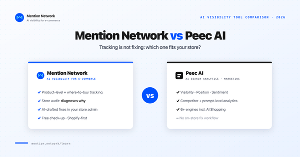 Mention Network vs Peec AI: Tracking Is Not Fixing (2026)